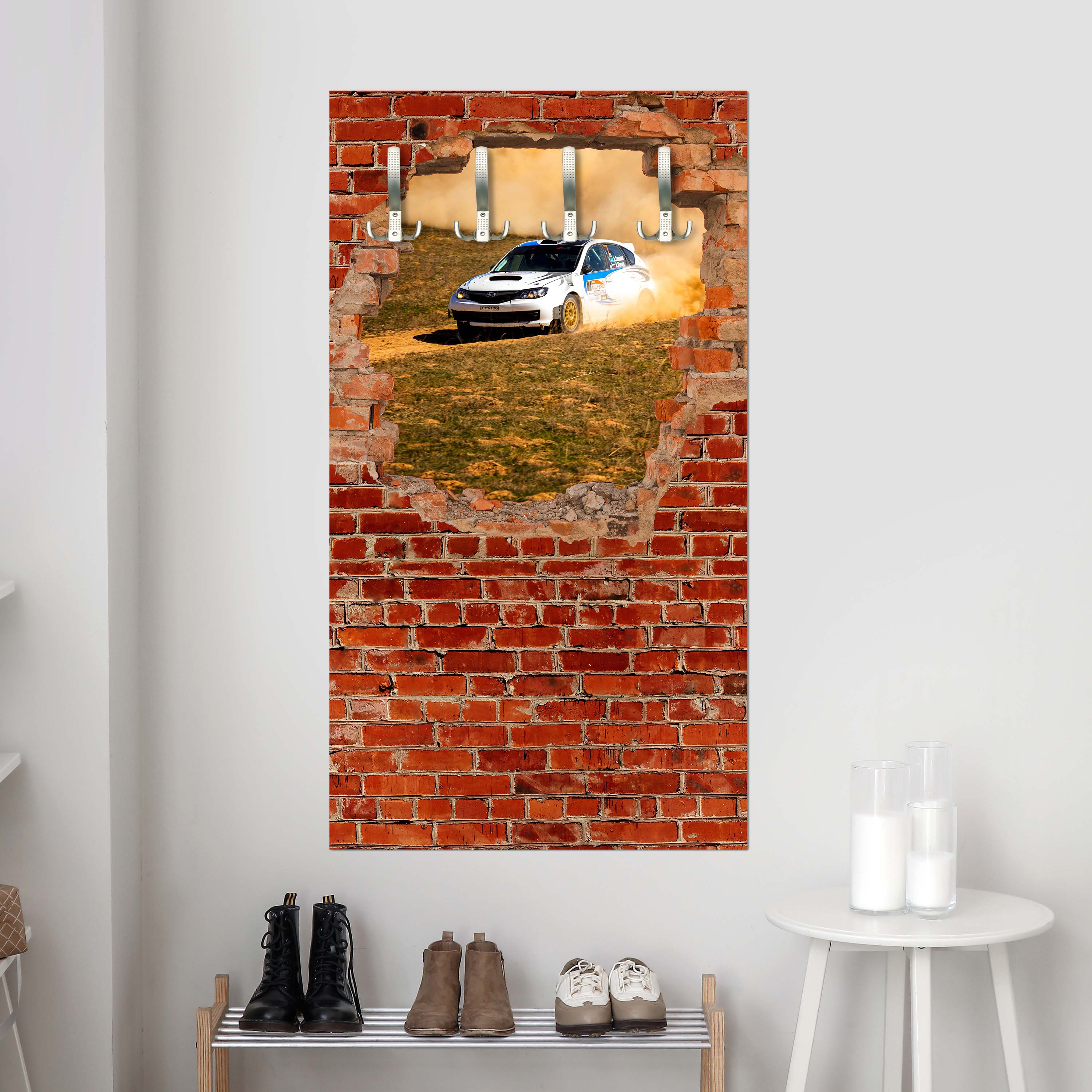 Garderobe Rallye Auto - Roter Backstein M0684 entdecken - Bild 3 Garderobe Rallye Auto - Roter Backstein M0684 entdecken - Bild 3