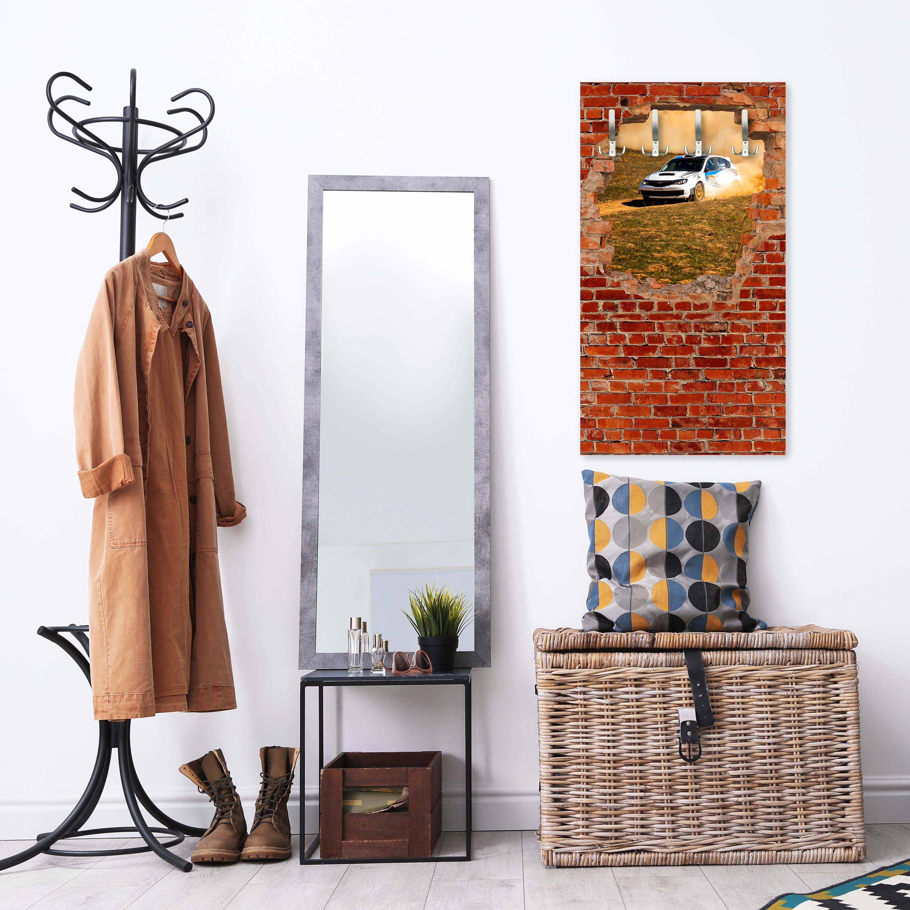 Garderobe Rallye Auto - Roter Backstein M0684 entdecken - Bild 6 Garderobe Rallye Auto - Roter Backstein M0684 entdecken - Bild 6