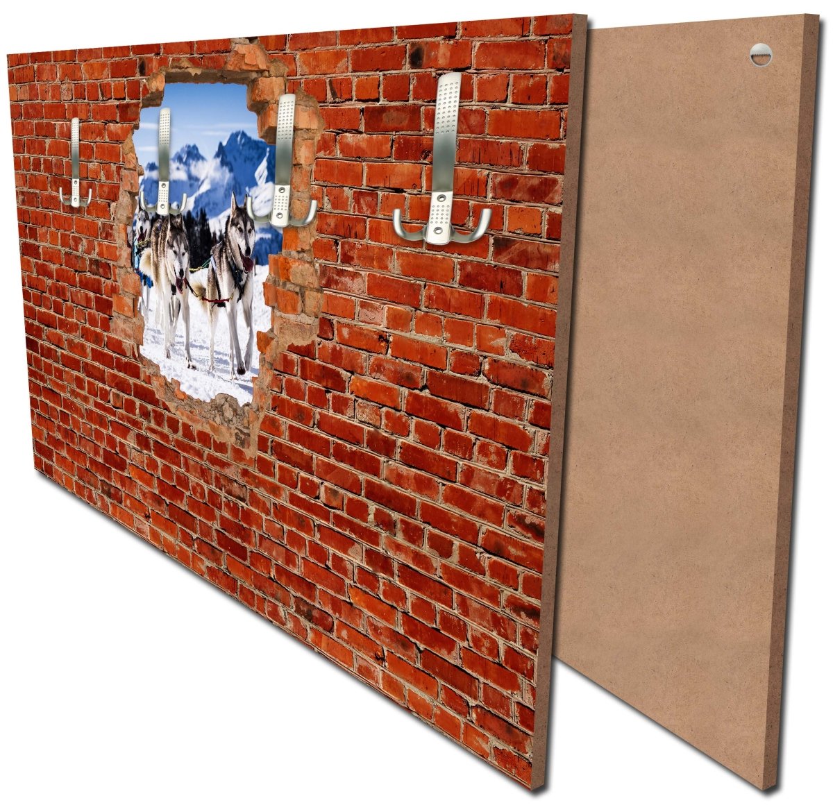 Garderobe Schlittenhunde in Racing - Roter Backstein M0685 Garderobe Schlittenhunde in Racing - Roter Backstein M0685