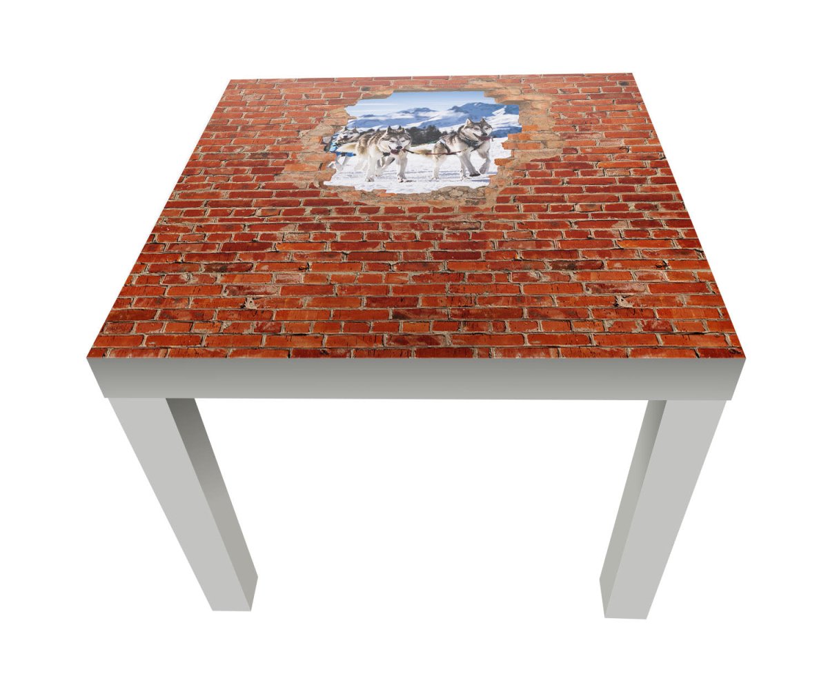 Beistelltisch Schlittenhunde in Racing - Roter Backstein M0685 entdecken - Bild 1 Beistelltisch Schlittenhunde in Racing - Roter Backstein M0685 entdecken - Bild 1