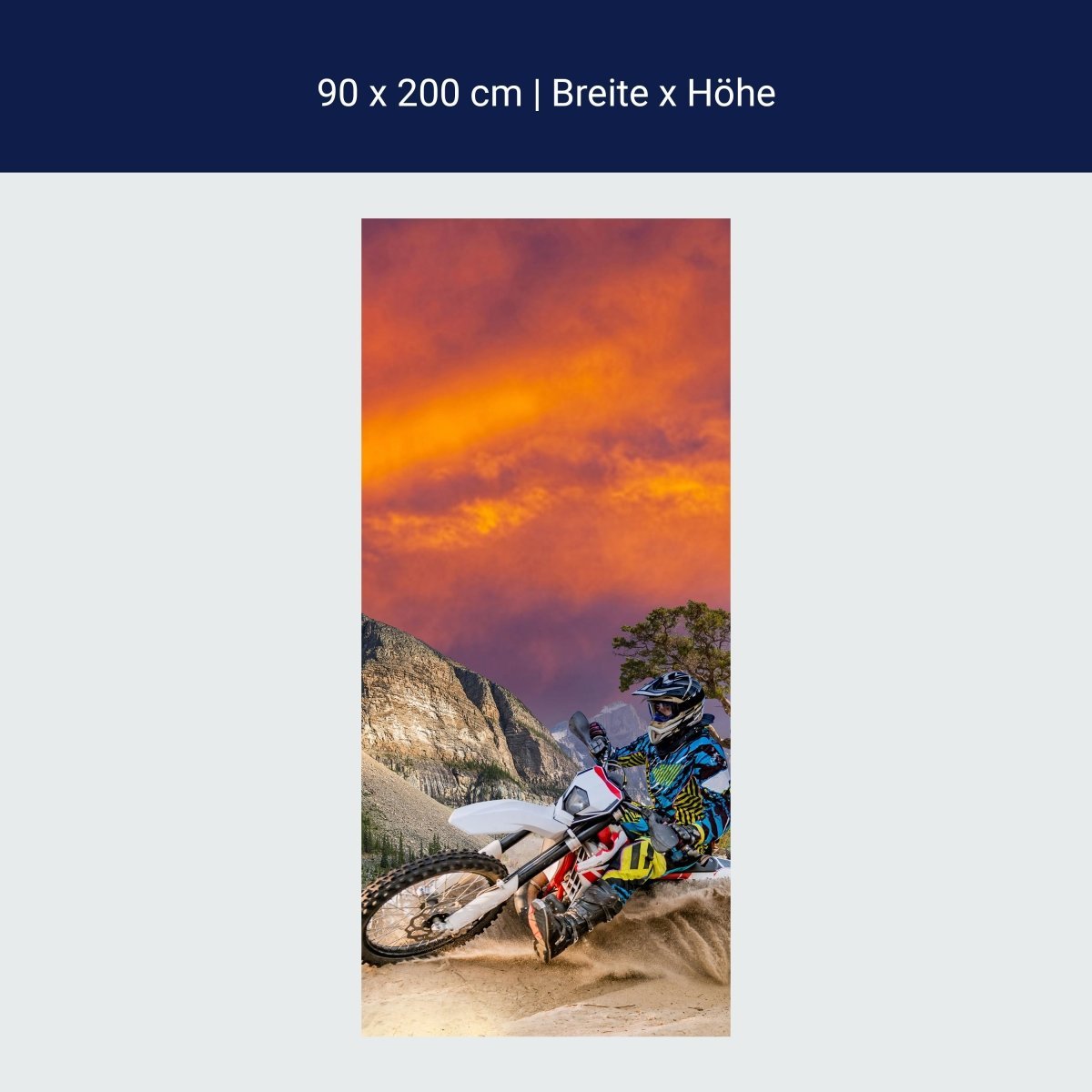 Duschwand Enduro Motorbike Racing M0686 Duschwand Enduro Motorbike Racing M0686