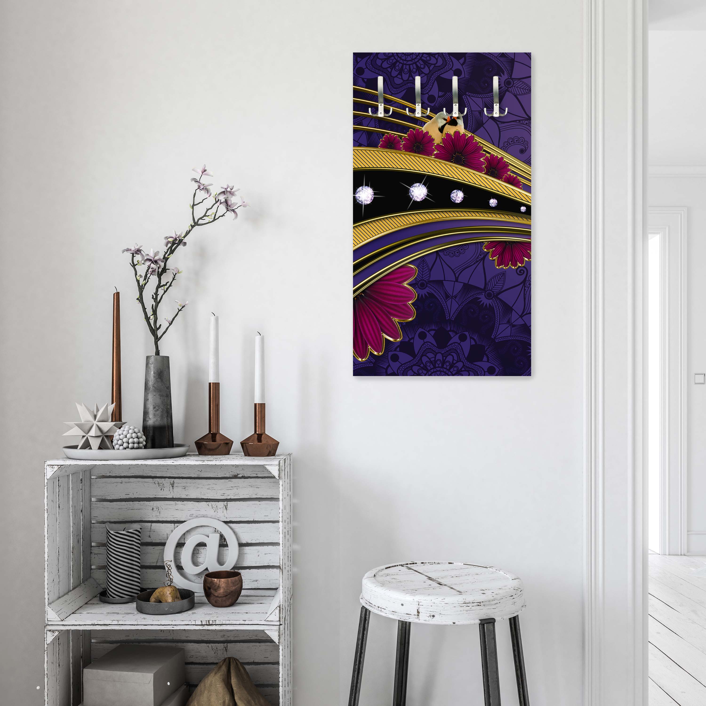 Garderobe Niedlichen Vögel Paar M0687 entdecken - Bild 3 Garderobe Niedlichen Vögel Paar M0687 entdecken - Bild 3