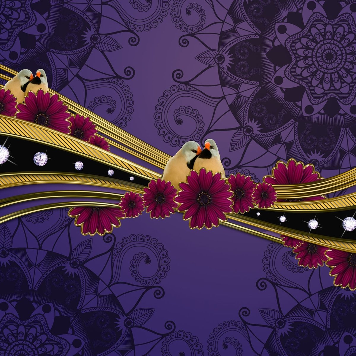 Beistelltisch Niedliches Vogel Paar M0687 entdecken - Bild 2 Beistelltisch Niedliches Vogel Paar M0687 entdecken - Bild 2