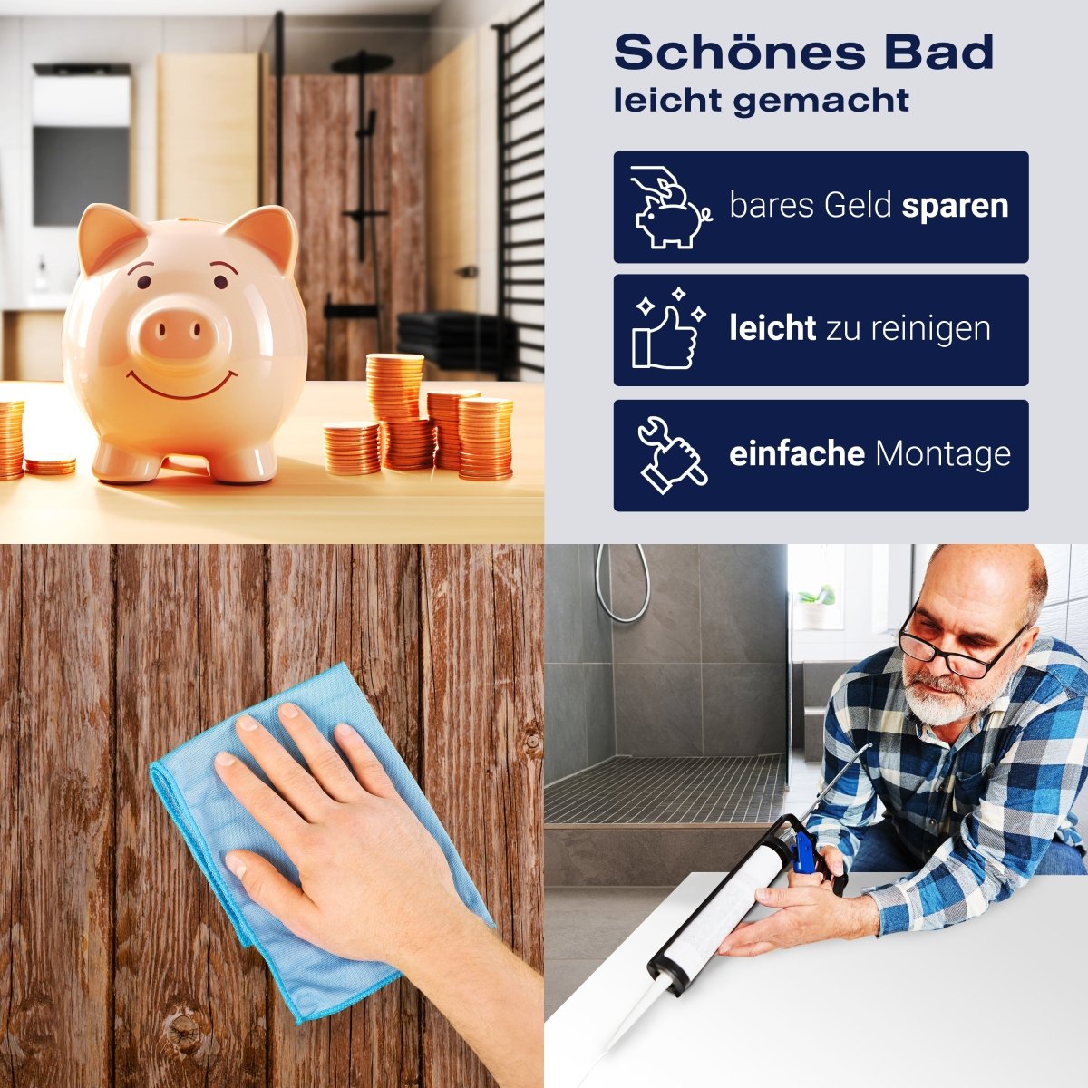 Duschwand Holzwand M0689 entdecken - Bild 7 Duschwand Holzwand M0689 entdecken - Bild 7