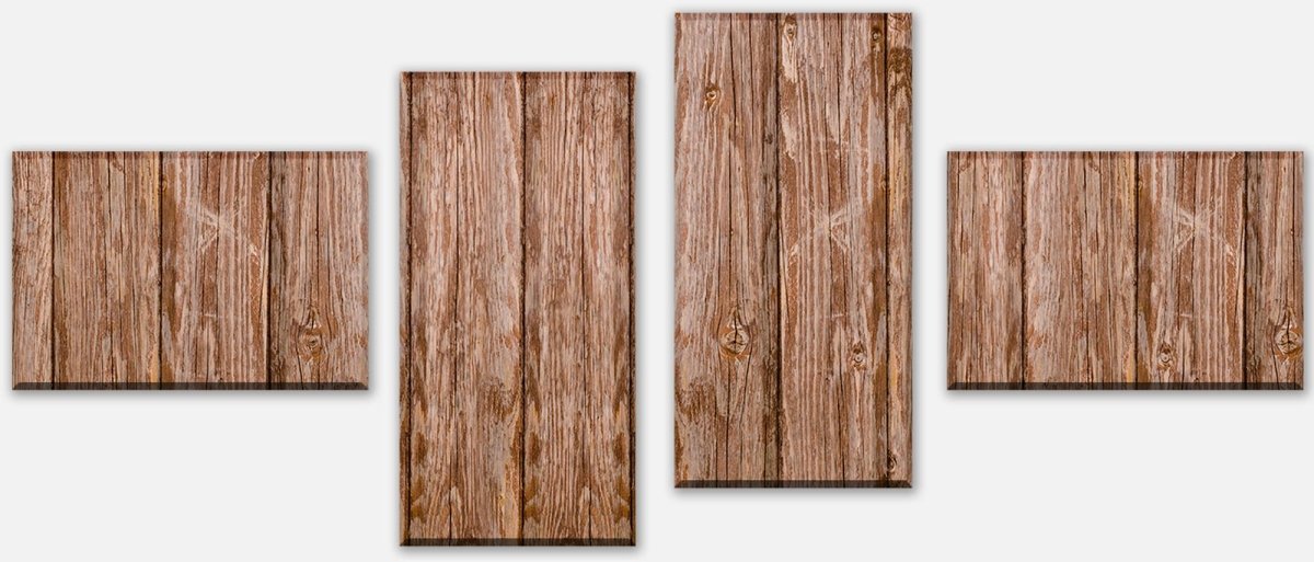 Leinwandbild Mehrteiler Holzwand M0689 Leinwandbild Mehrteiler Holzwand M0689