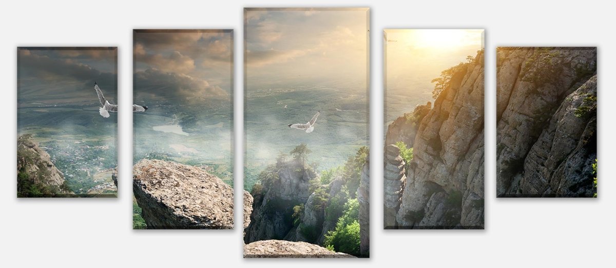 Leinwandbild Mehrteiler Blick auf die Berge M0692 entdecken - Bild 1 Leinwandbild Mehrteiler Blick auf die Berge M0692 entdecken - Bild 1