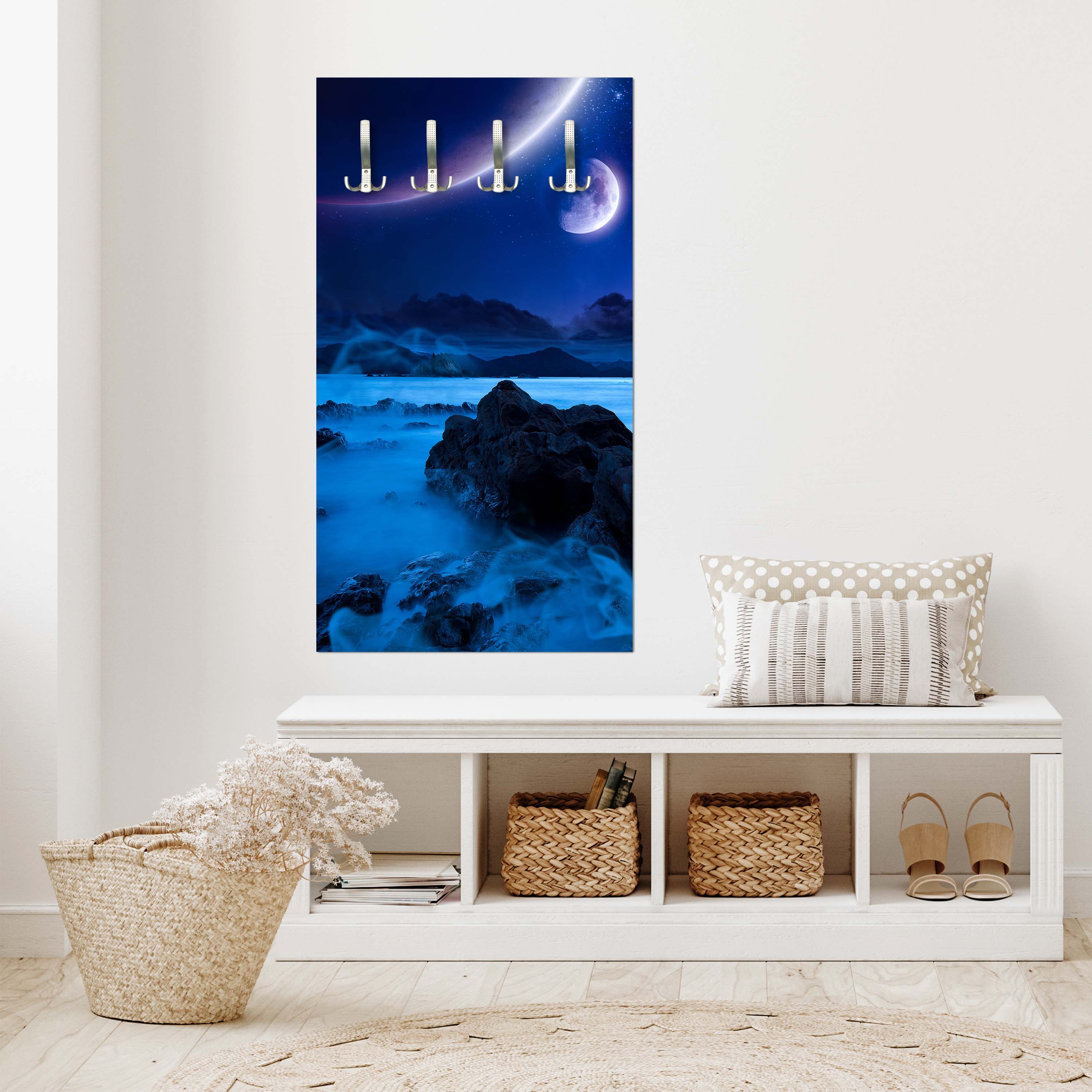 Garderobe Landschaft der Küste in der Nacht M0696 entdecken - Bild 2 Garderobe Landschaft der Küste in der Nacht M0696 entdecken - Bild 2