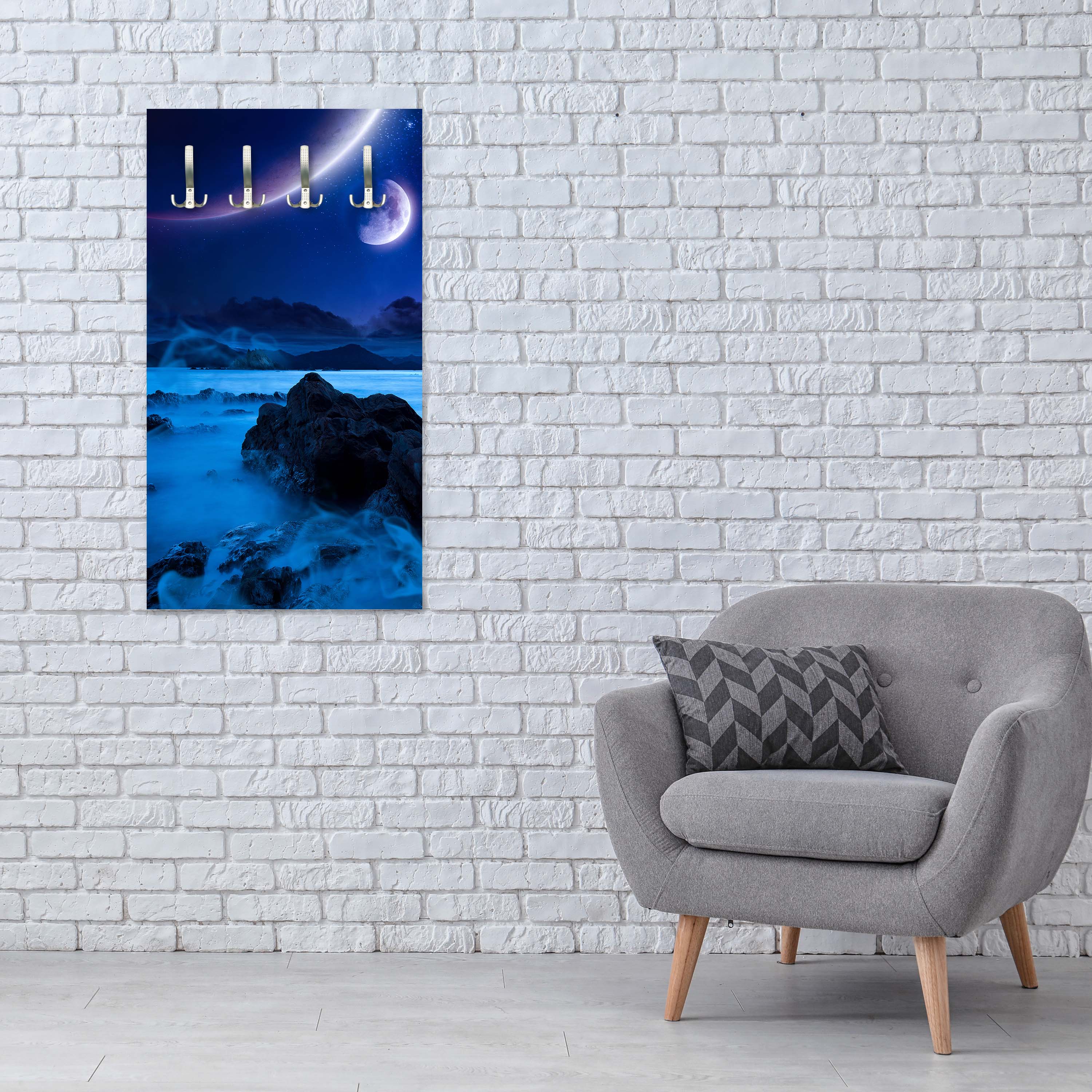 Garderobe Landschaft der Küste in der Nacht M0696 entdecken - Bild 3 Garderobe Landschaft der Küste in der Nacht M0696 entdecken - Bild 3