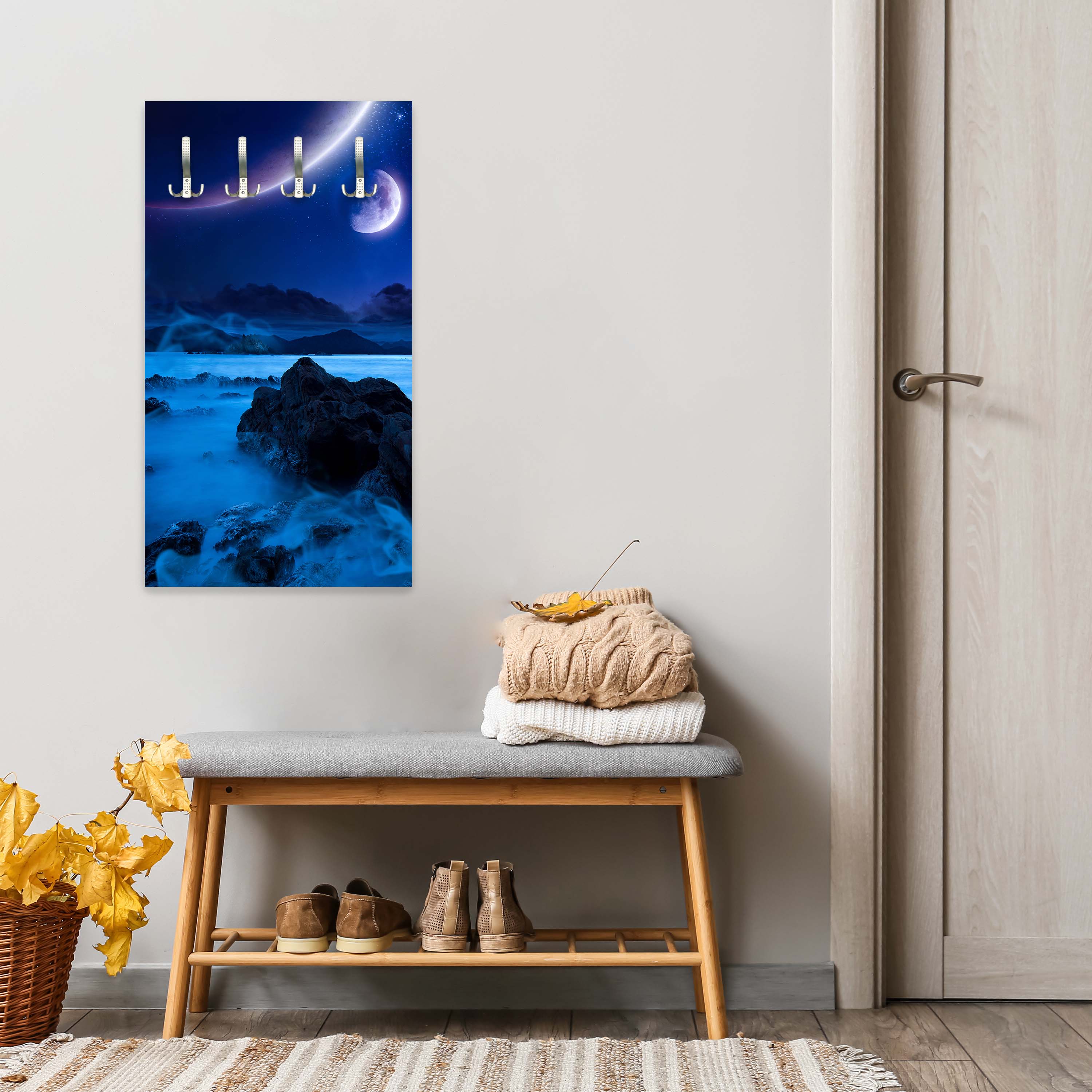 Garderobe Landschaft der Küste in der Nacht M0696 entdecken - Bild 5 Garderobe Landschaft der Küste in der Nacht M0696 entdecken - Bild 5