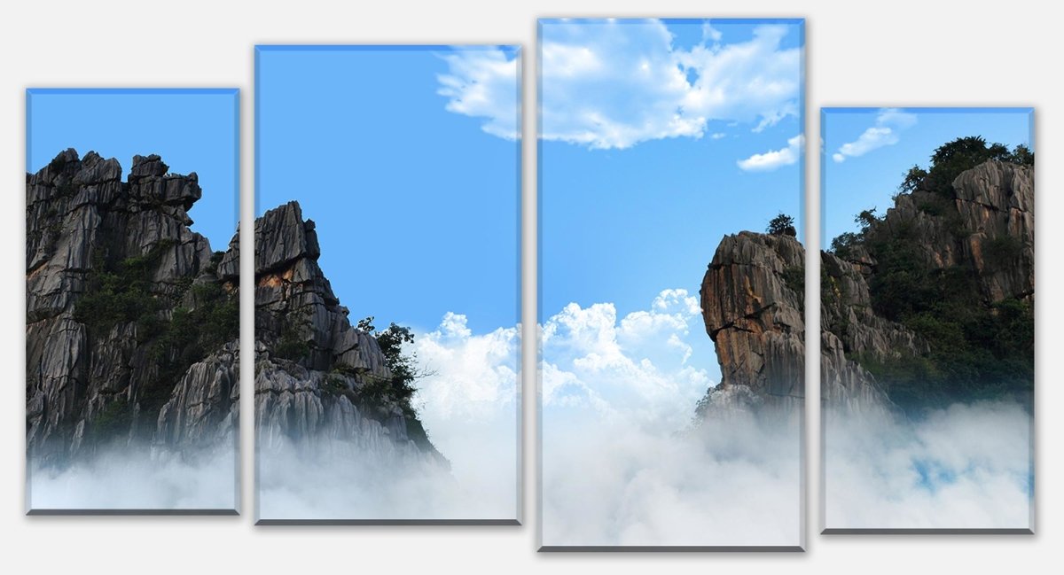 Leinwandbild Mehrteiler Bergspitzen über die Wolken M0699 Leinwandbild Mehrteiler Bergspitzen über die Wolken M0699