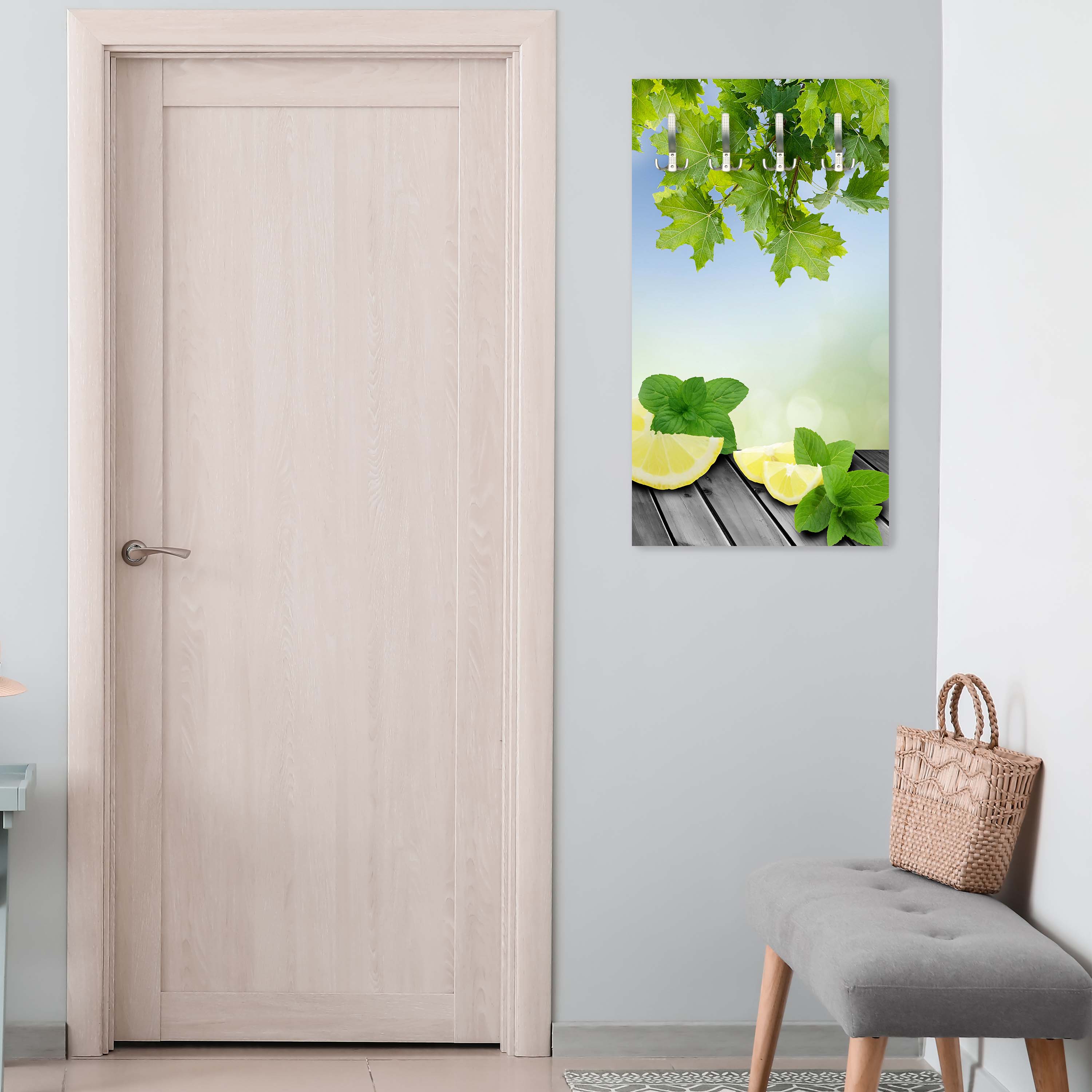 Garderobe Zitronen Grünen Hintergrund M0701 entdecken - Bild 2 Garderobe Zitronen Grünen Hintergrund M0701 entdecken - Bild 2