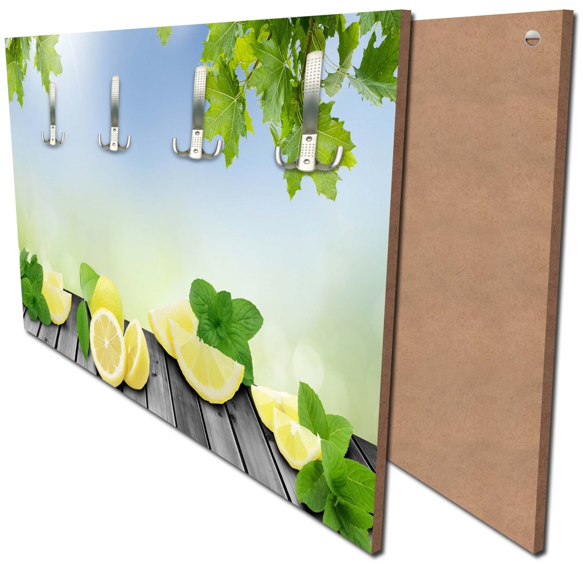Garderobe Zitronen Grünen Hintergrund M0701 Garderobe Zitronen Grünen Hintergrund M0701