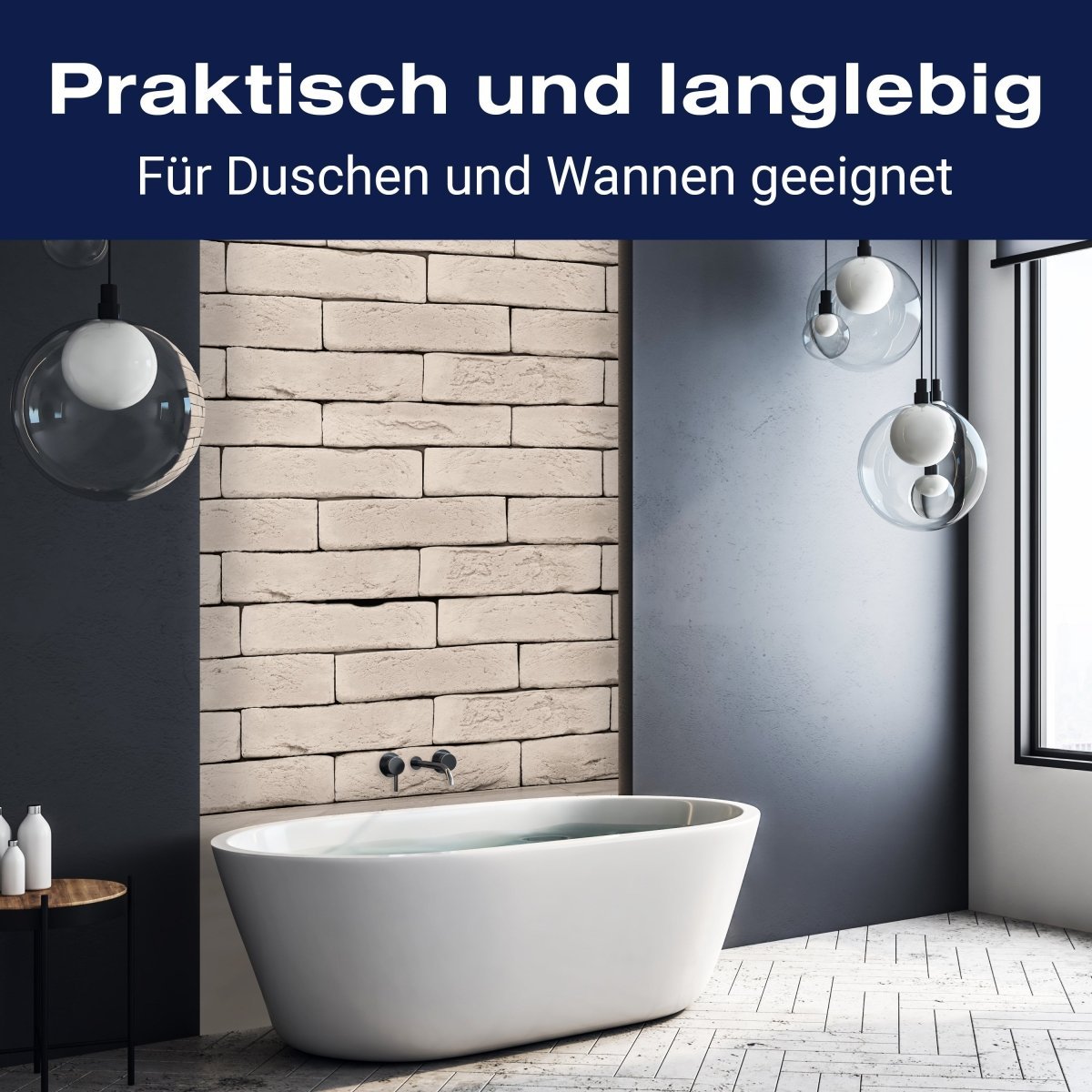 Duschwand Vintage weisse Mauer M0702 entdecken - Bild 3 Duschwand Vintage weisse Mauer M0702 entdecken - Bild 3