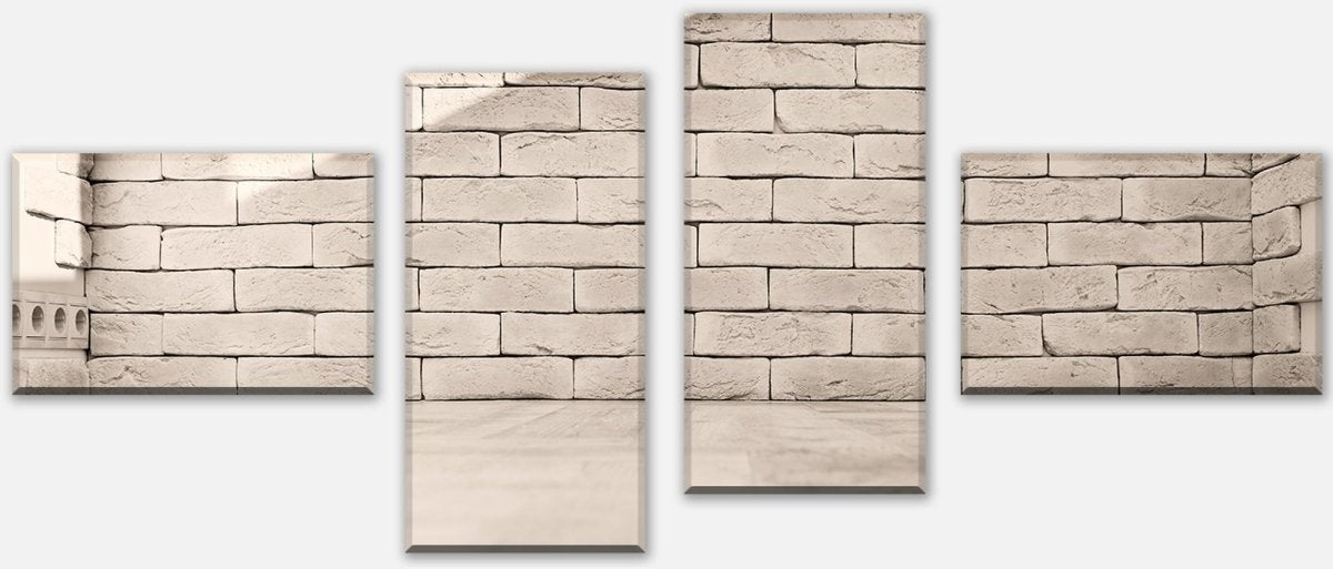 Leinwandbild Mehrteiler Vintage weisse Mauer M0702 Leinwandbild Mehrteiler Vintage weisse Mauer M0702