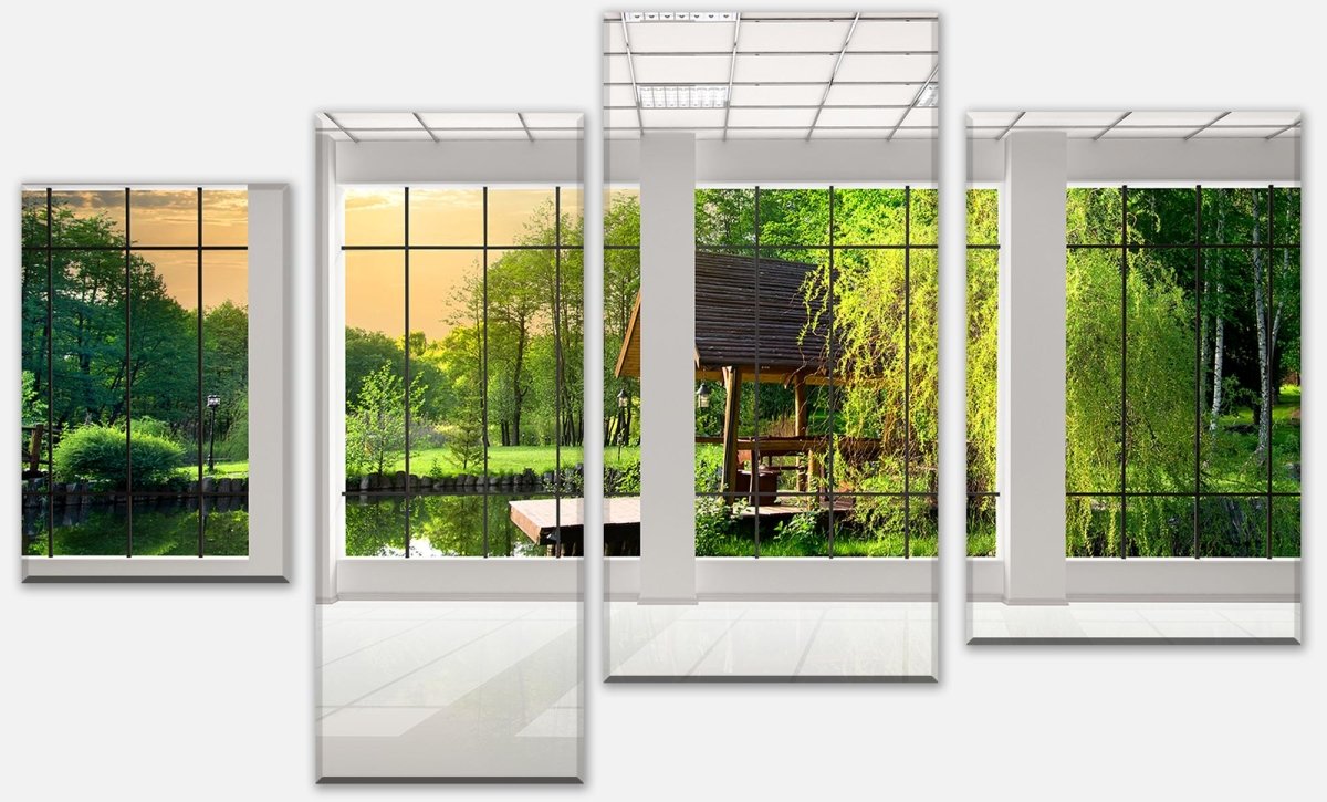 Leinwandbild Mehrteiler Fenster aussicht M0703 Leinwandbild Mehrteiler Fenster aussicht M0703