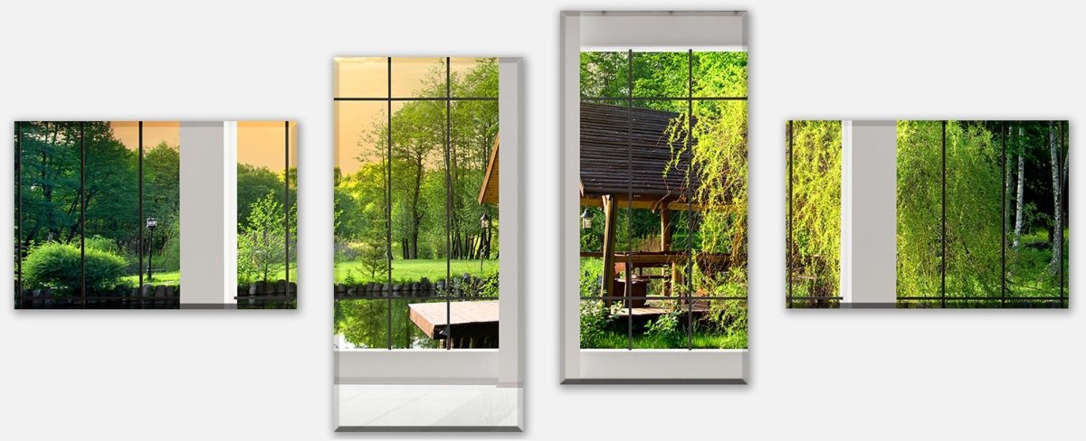 Leinwandbild Mehrteiler Fenster aussicht M0703 Leinwandbild Mehrteiler Fenster aussicht M0703