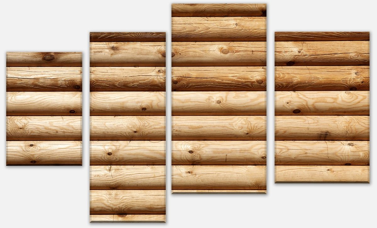Leinwandbild Mehrteiler Rustik Holzwand M0704 Leinwandbild Mehrteiler Rustik Holzwand M0704