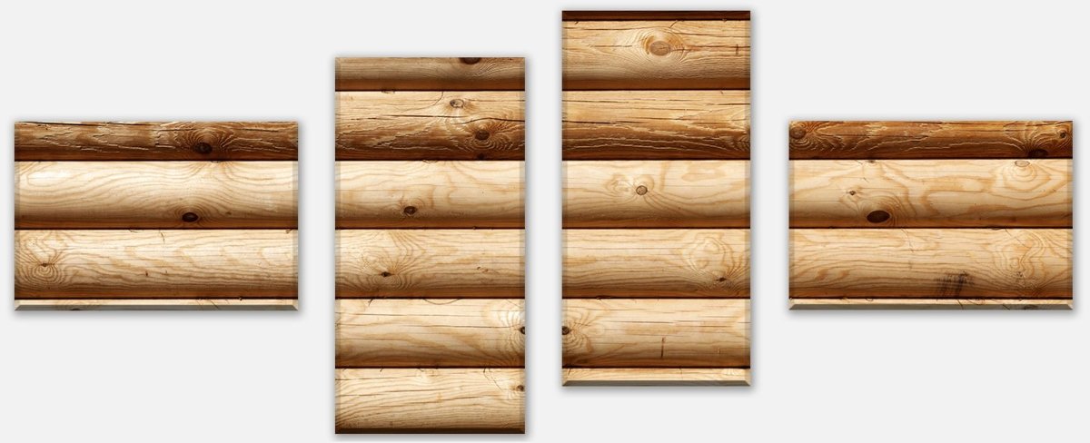 Leinwandbild Mehrteiler Rustik Holzwand M0704 Leinwandbild Mehrteiler Rustik Holzwand M0704