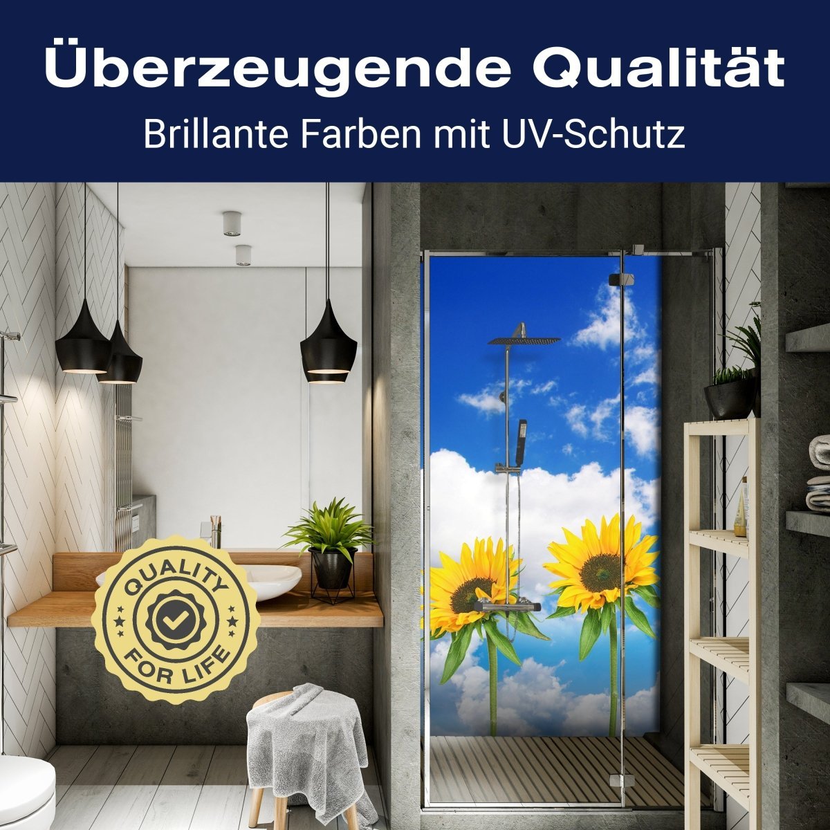 Duschwand Sonnenblumen M0705 entdecken - Bild 2 Duschwand Sonnenblumen M0705 entdecken - Bild 2