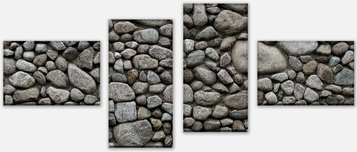 Leinwandbild Mehrteiler Runder Natursteinmauer M0708 Leinwandbild Mehrteiler Runder Natursteinmauer M0708