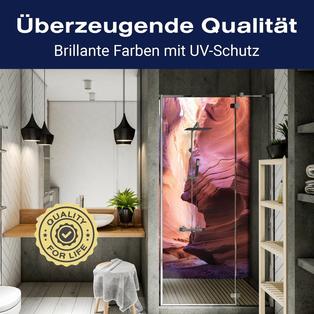 Duschwand Slot Canyon im Grand Escalante, USA M0709 entdecken - Bild 2 Duschwand Slot Canyon im Grand Escalante, USA M0709 entdecken - Bild 2