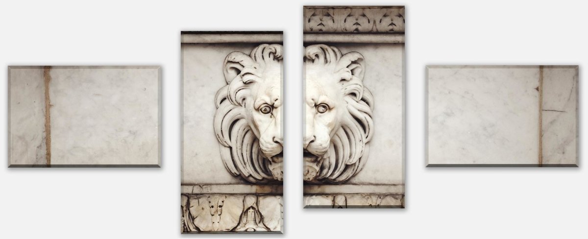 Leinwandbild Mehrteiler Alte Marmor Löwenkopf M0713 Leinwandbild Mehrteiler Alte Marmor Löwenkopf M0713