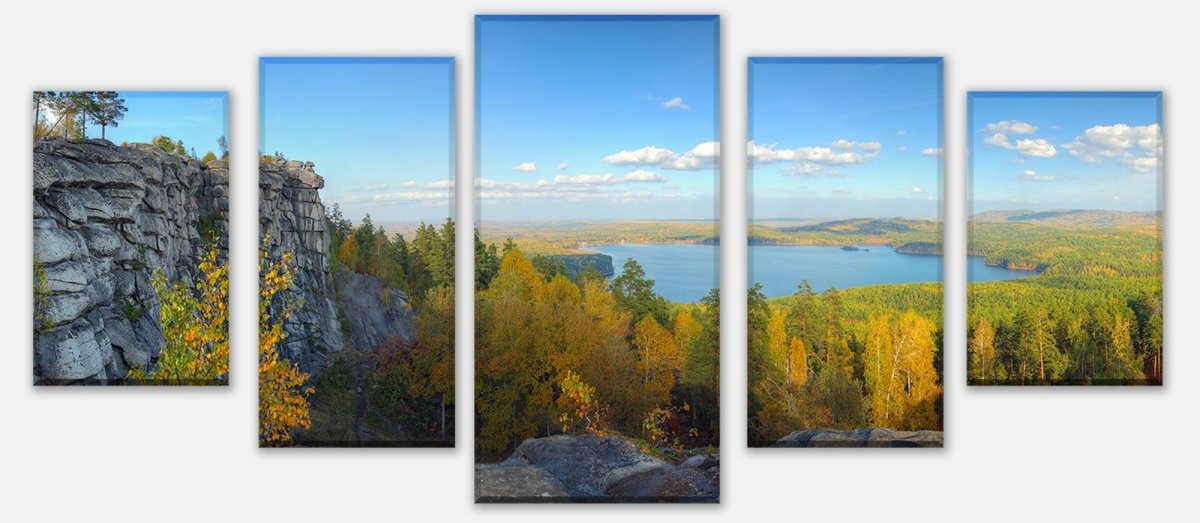 Leinwandbild Mehrteiler Herbstlandschaft mit Bergen und See M0717 entdecken - Bild 1 Leinwandbild Mehrteiler Herbstlandschaft mit Bergen und See M0717 entdecken - Bild 1