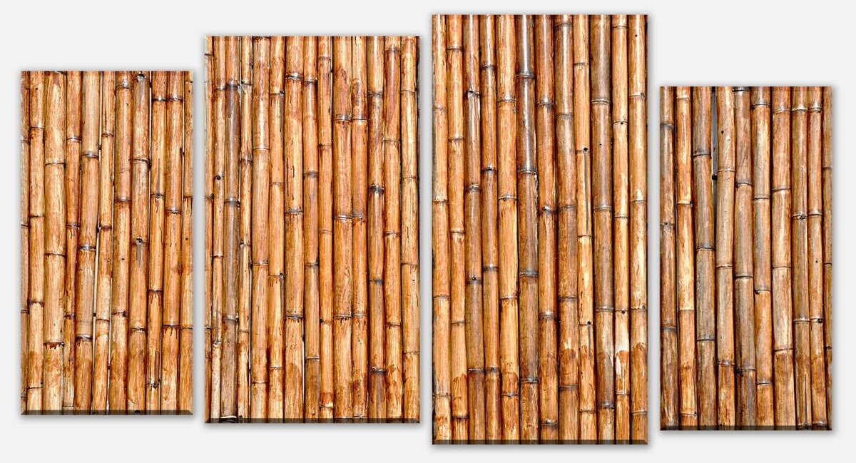 Leinwandbild Mehrteiler Trockenes Bambusholz M0721 Leinwandbild Mehrteiler Trockenes Bambusholz M0721