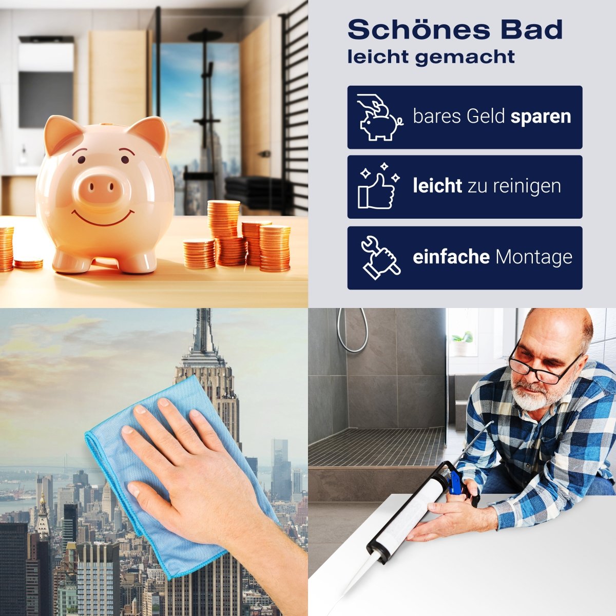 Duschwand Midtown und Manhattan - NYC M0725 entdecken - Bild 7 Duschwand Midtown und Manhattan - NYC M0725 entdecken - Bild 7