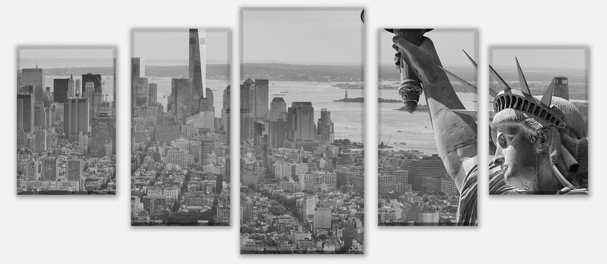 Leinwandbild Mehrteiler Manhattan Liberty Statue M0727 entdecken - Bild 1 Leinwandbild Mehrteiler Manhattan Liberty Statue M0727 entdecken - Bild 1