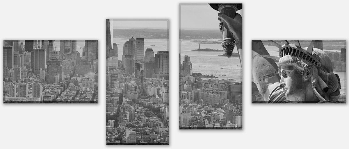 Leinwandbild Mehrteiler Manhattan Liberty Statue M0727 Leinwandbild Mehrteiler Manhattan Liberty Statue M0727