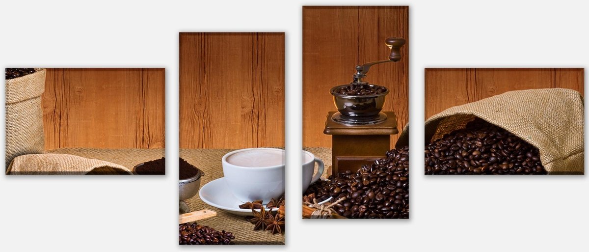 Leinwandbild Mehrteiler Kaffeezeit M0730 Leinwandbild Mehrteiler Kaffeezeit M0730