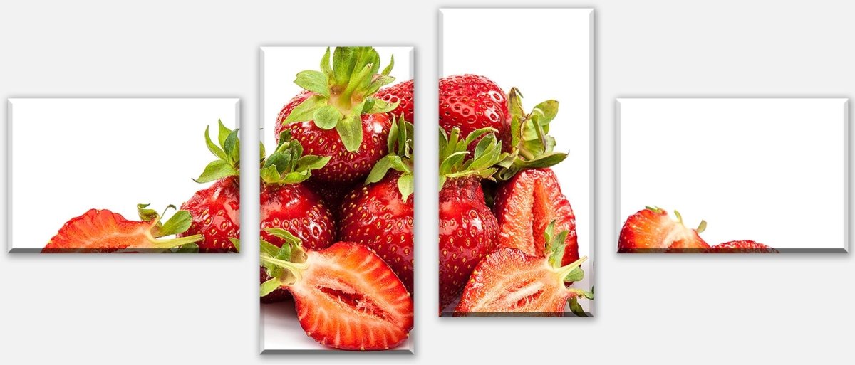 Leinwandbild Mehrteiler Erdbeeren M0734 Leinwandbild Mehrteiler Erdbeeren M0734