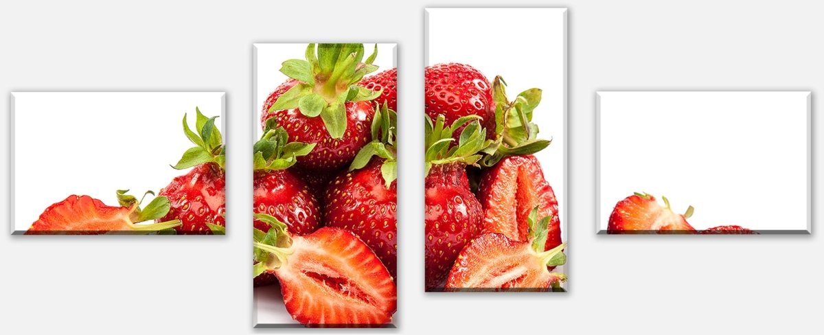 Leinwandbild Mehrteiler Erdbeeren M0734 Leinwandbild Mehrteiler Erdbeeren M0734