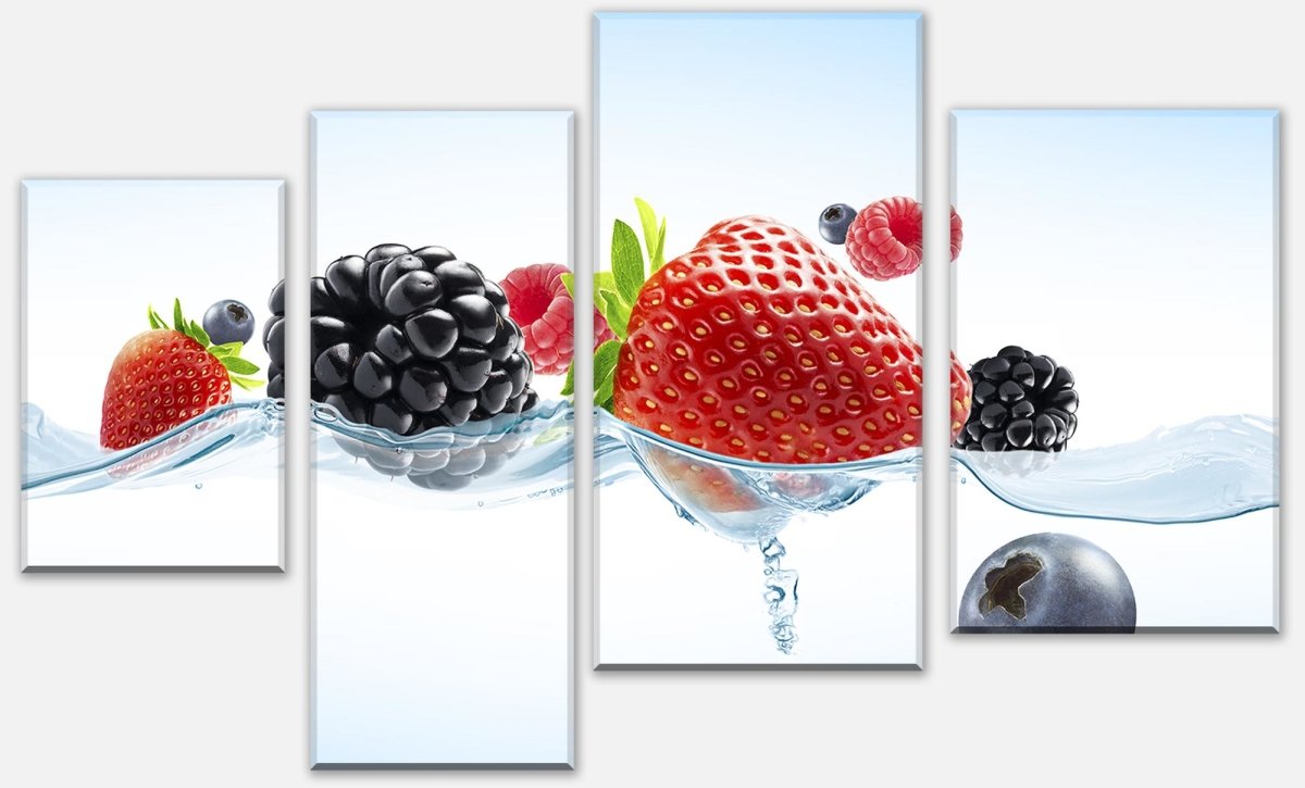 Leinwandbild Mehrteiler Close up Blick frische Beeren M0737 Leinwandbild Mehrteiler Close up Blick frische Beeren M0737