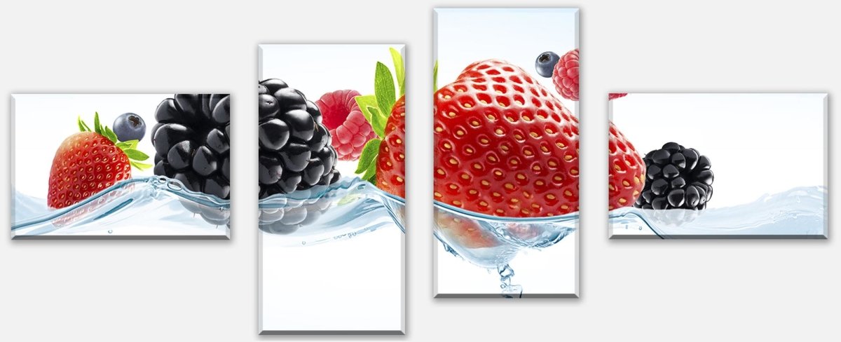 Leinwandbild Mehrteiler Close up Blick frische Beeren M0737 Leinwandbild Mehrteiler Close up Blick frische Beeren M0737