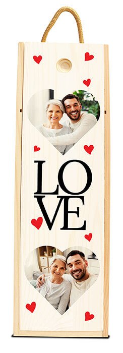 Weinbox in Weiss mit Herzen und Foto M0762 - Bild 5 Weinbox in Weiss mit Herzen und Foto M0762 - Bild 5