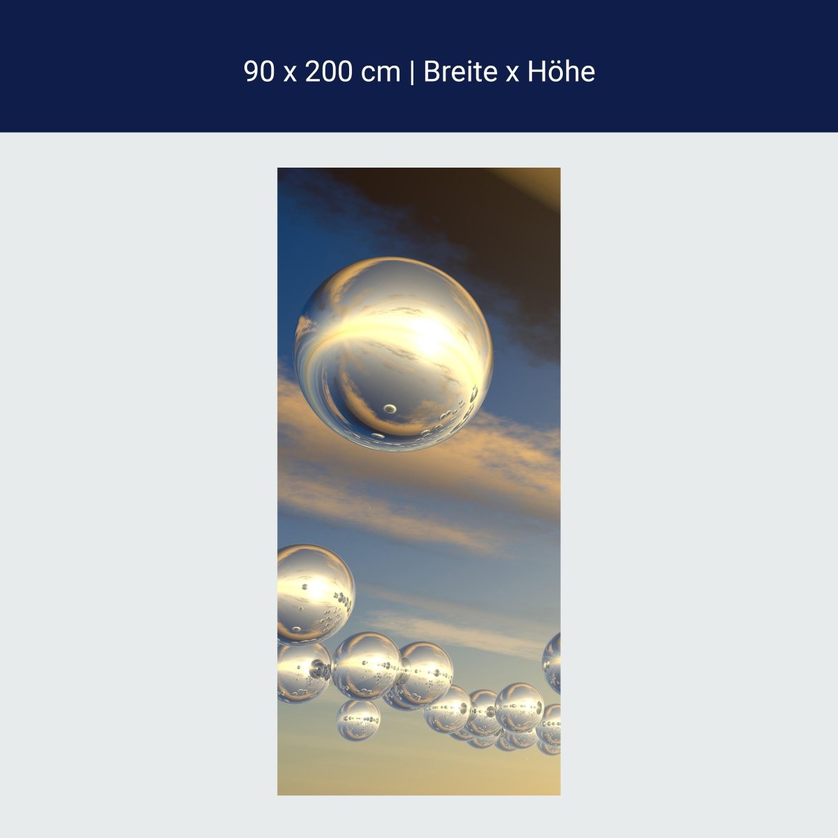 Duschwand Himmel mit futuristischen Sphären M0763 Duschwand Himmel mit futuristischen Sphären M0763