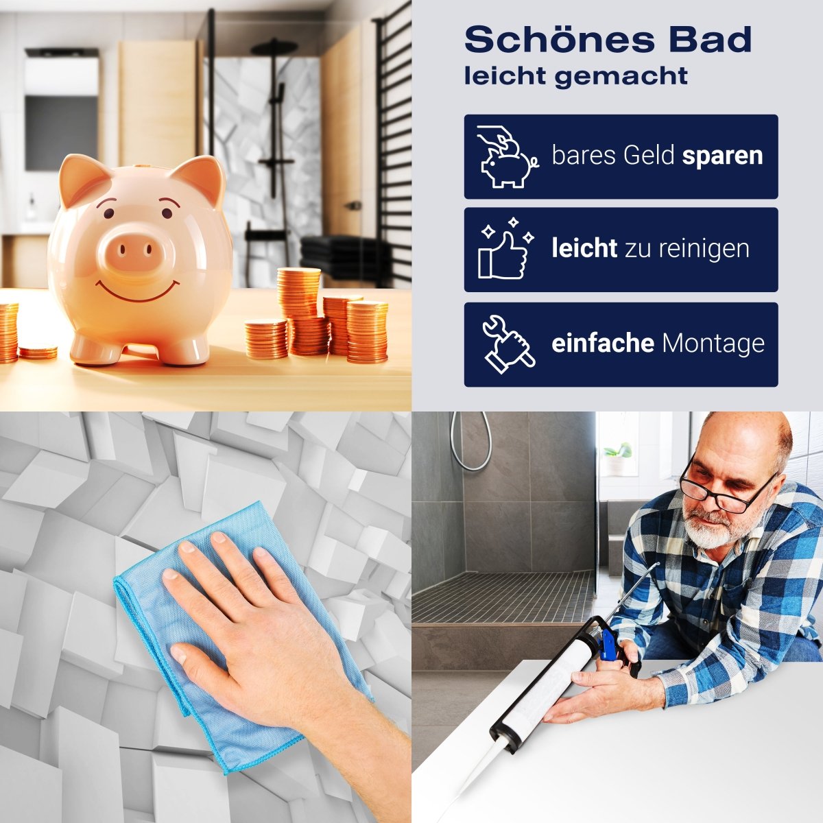 Duschwand Innenmuster mit chaotischen Blöcken M0767 entdecken - Bild 7 Duschwand Innenmuster mit chaotischen Blöcken M0767 entdecken - Bild 7