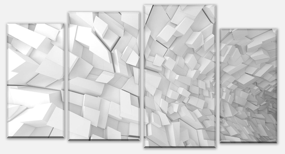 Leinwandbild Mehrteiler Innenmuster mit chaotischen Blöcken M0767 Leinwandbild Mehrteiler Innenmuster mit chaotischen Blöcken M0767