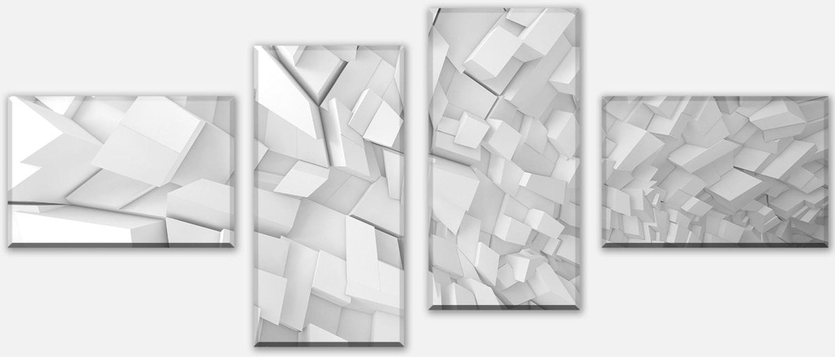 Leinwandbild Mehrteiler Innenmuster mit chaotischen Blöcken M0767 Leinwandbild Mehrteiler Innenmuster mit chaotischen Blöcken M0767