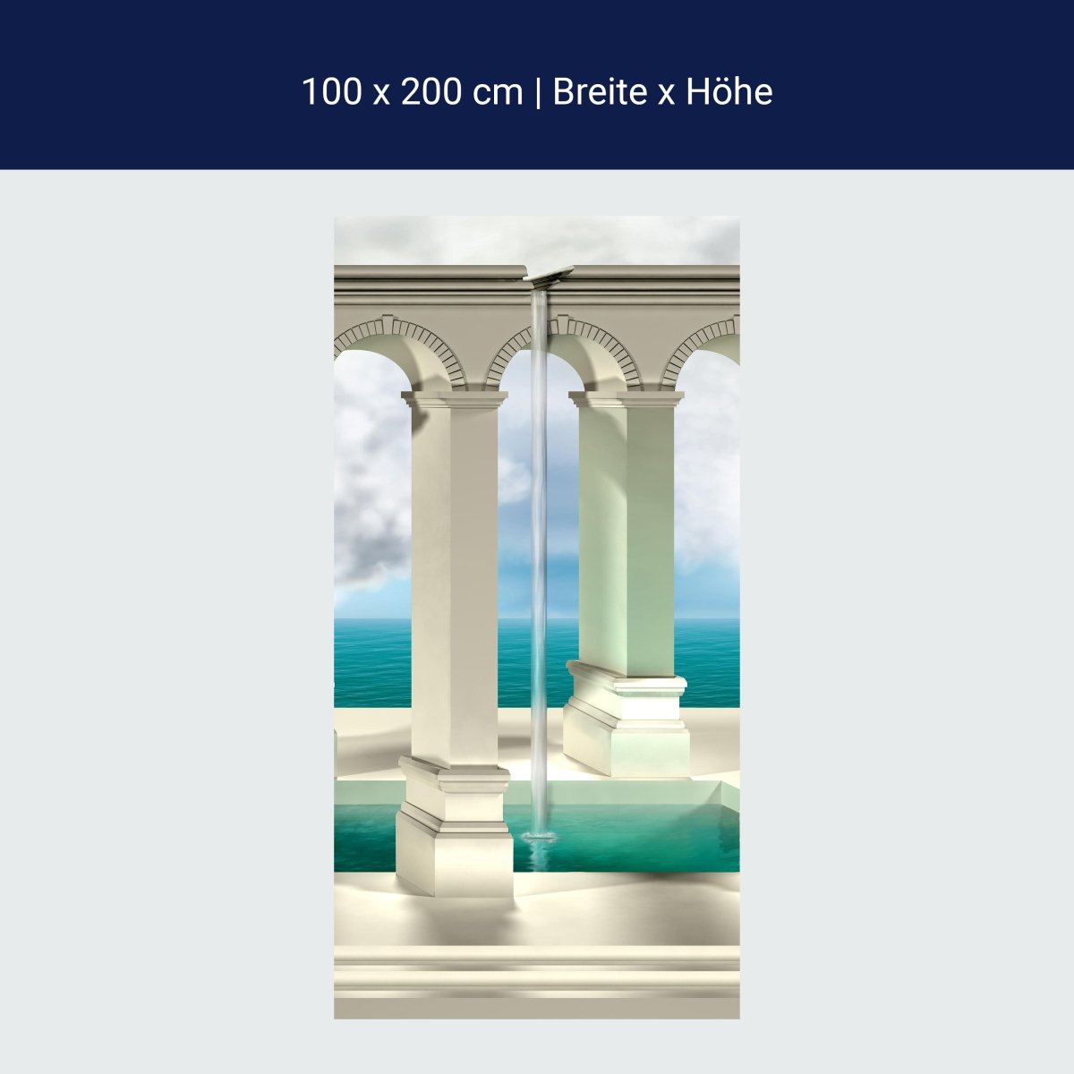 Duschwand optische Täuschung eines Wasserfalls M0774 Duschwand optische Täuschung eines Wasserfalls M0774