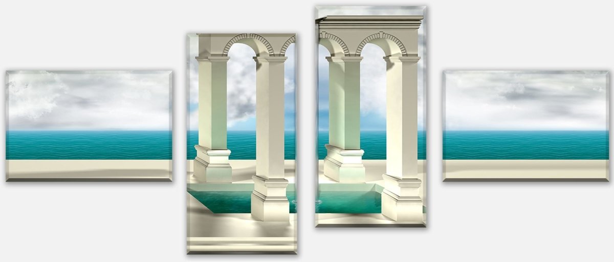 Leinwandbild Mehrteiler optische Täuschung eines Wasserfalls M0774 Leinwandbild Mehrteiler optische Täuschung eines Wasserfalls M0774