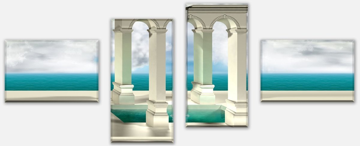 Leinwandbild Mehrteiler optische Täuschung eines Wasserfalls M0774 Leinwandbild Mehrteiler optische Täuschung eines Wasserfalls M0774