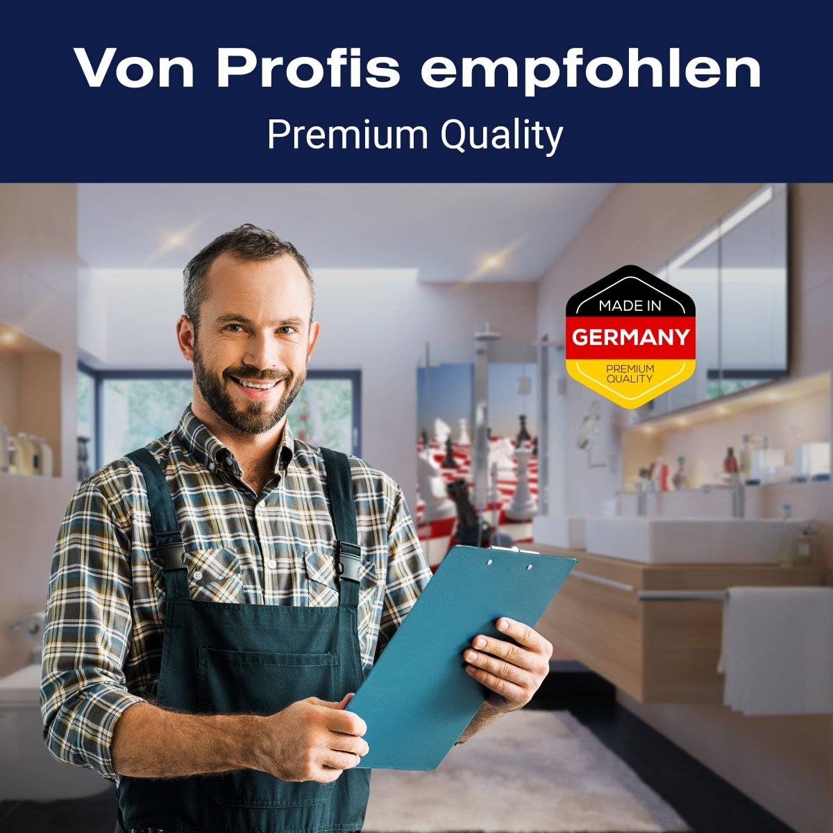 Duschwand Schach auf einem winkenden Schachfeld M0779 entdecken - Bild 5 Duschwand Schach auf einem winkenden Schachfeld M0779 entdecken - Bild 5