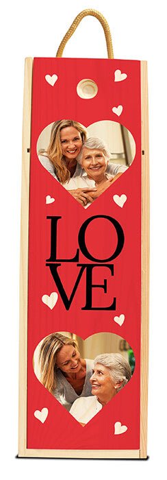 Weinkiste in Rot LOVE mit Herzen und Foto M0781 - Bild 5 Weinkiste in Rot LOVE mit Herzen und Foto M0781 - Bild 5