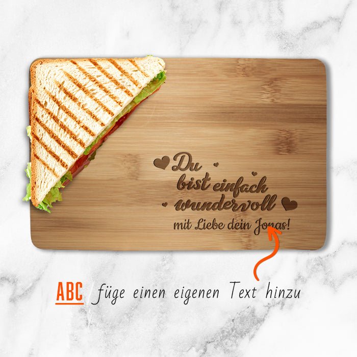 Frühstücksbrettchen Du bist wundervoll M0783 - Bild 2 Frühstücksbrettchen Du bist wundervoll M0783 - Bild 2