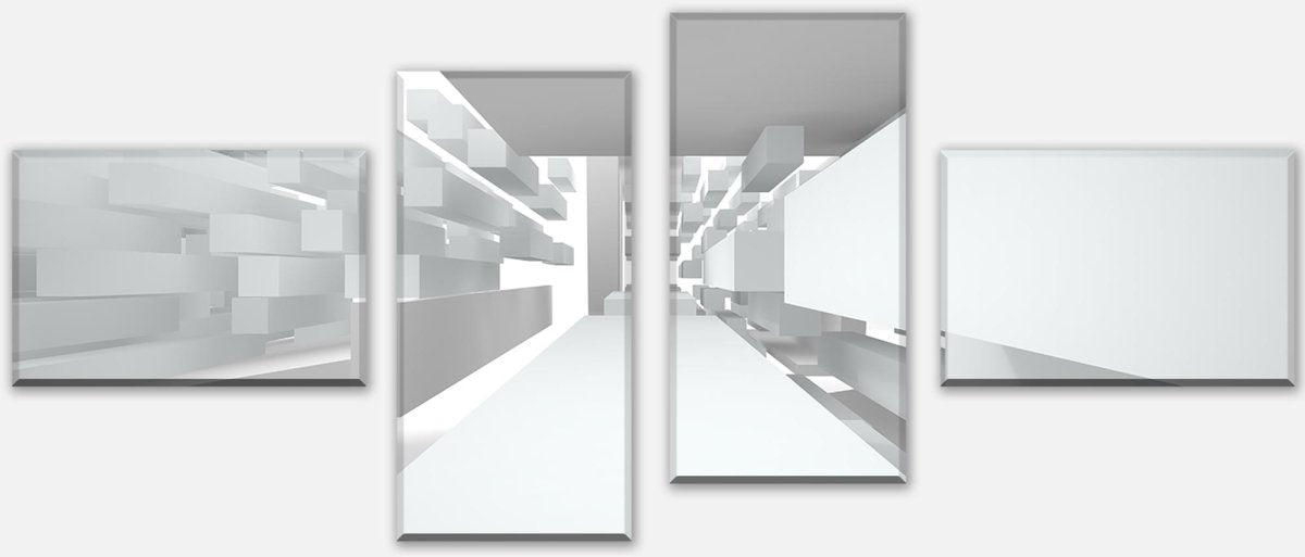 Leinwandbild Mehrteiler Abstrakte weiße Architektur M0787 Leinwandbild Mehrteiler Abstrakte weiße Architektur M0787