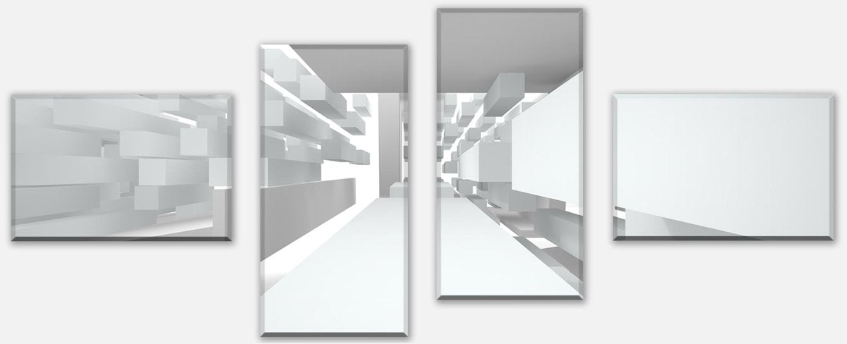 Leinwandbild Mehrteiler Abstrakte weiße Architektur M0787 Leinwandbild Mehrteiler Abstrakte weiße Architektur M0787