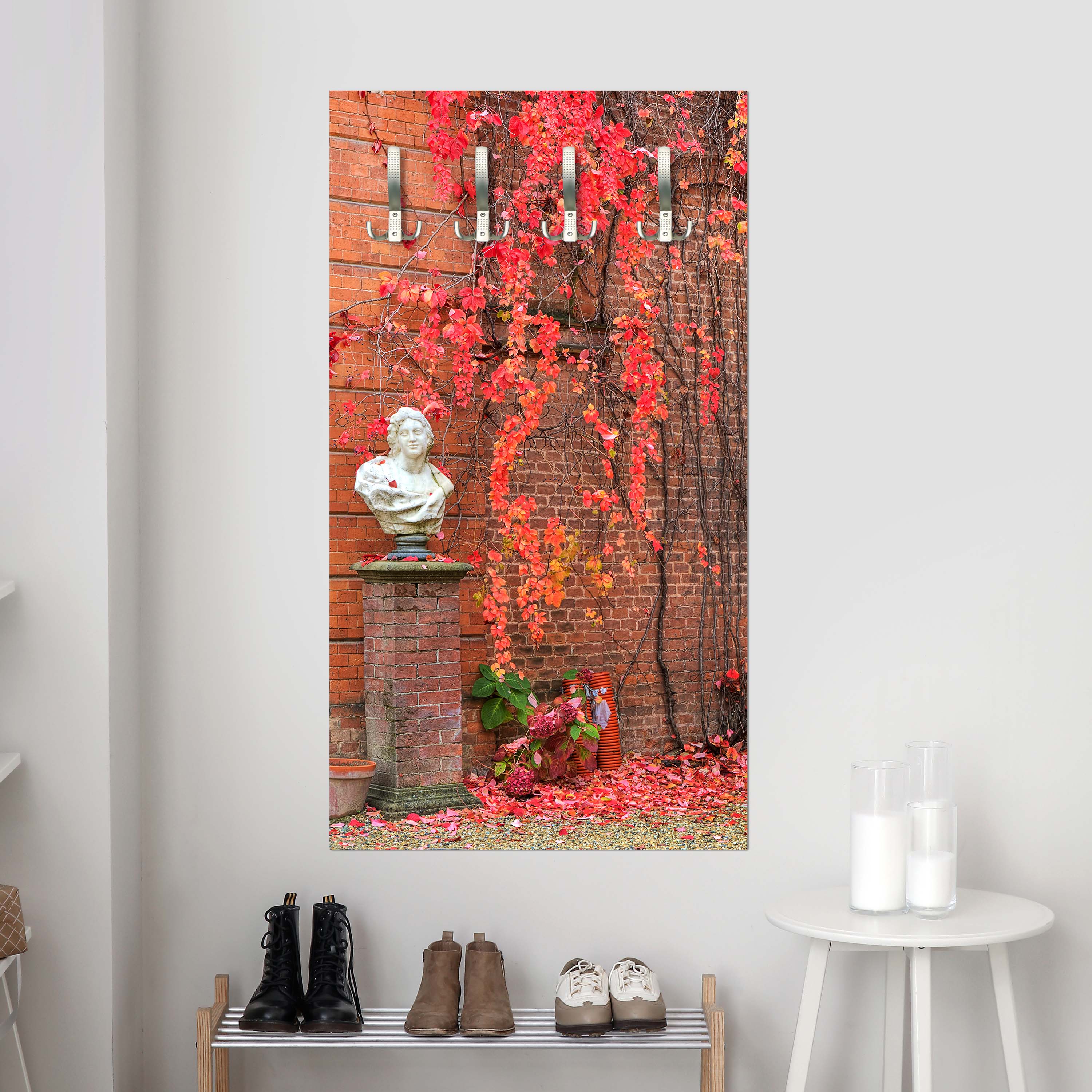 Garderobe Efeu mit roten Blättern wachsen auf einer roten Mauer M0789 entdecken - Bild 3 Garderobe Efeu mit roten Blättern wachsen auf einer roten Mauer M0789 entdecken - Bild 3